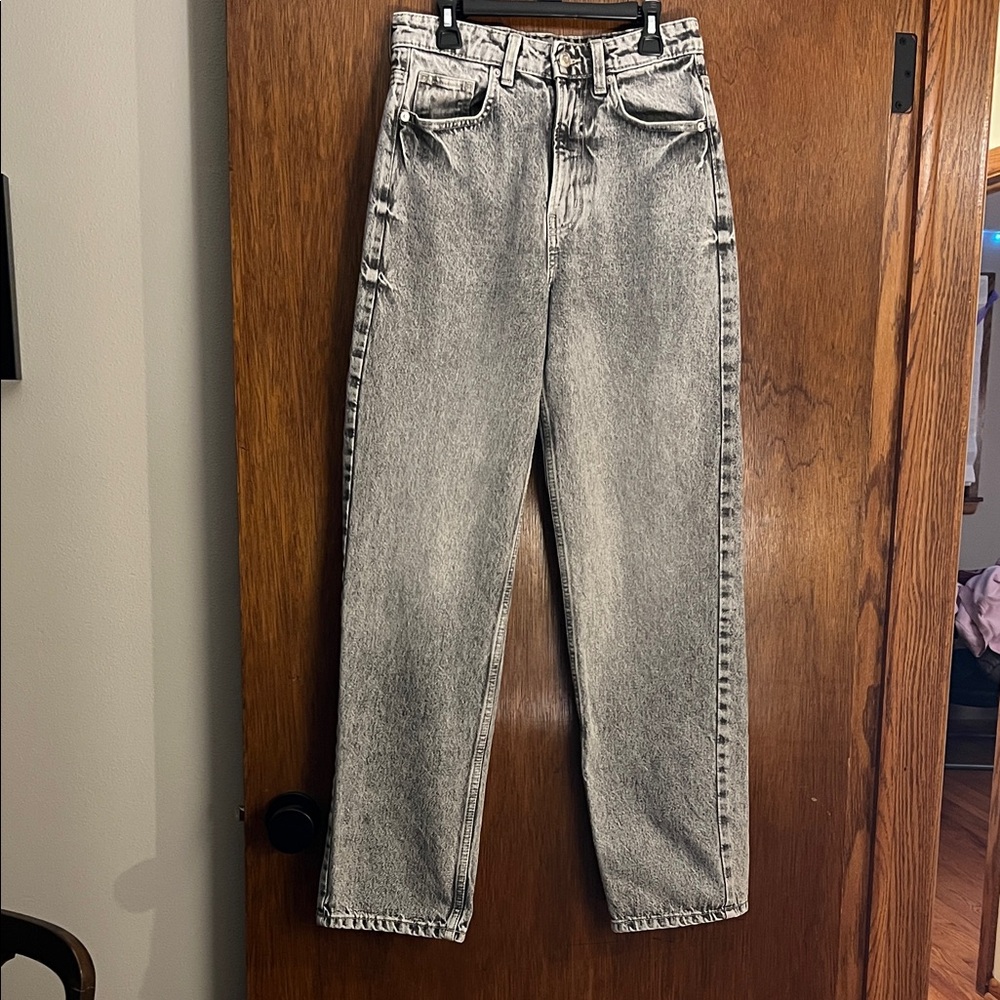 &Denim Casual Gray 90’s Straight Light Wash Denim Jeans